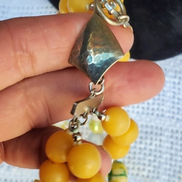 Vintage Triple Strand‎  Artisan Necklace - Picture 6 of 9